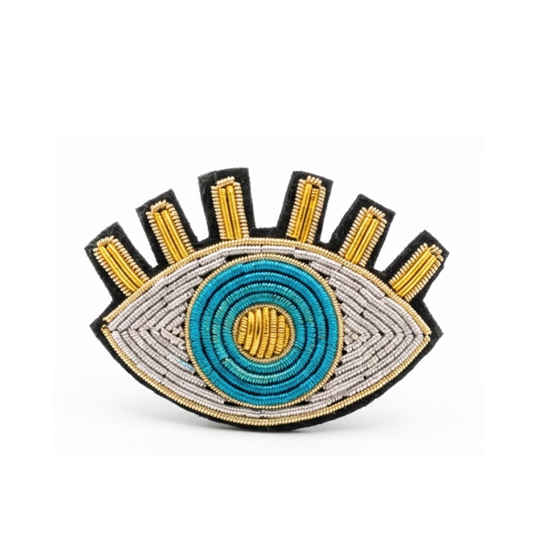 BROCHE C6 #197 SUN EYE YELLOW