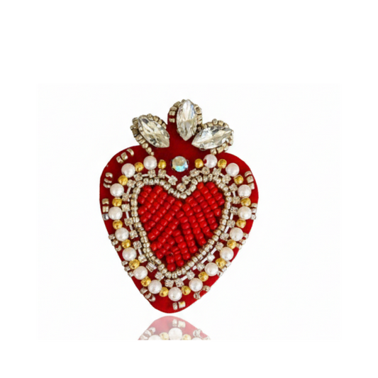 BROCHE C6 #205 RED HEART