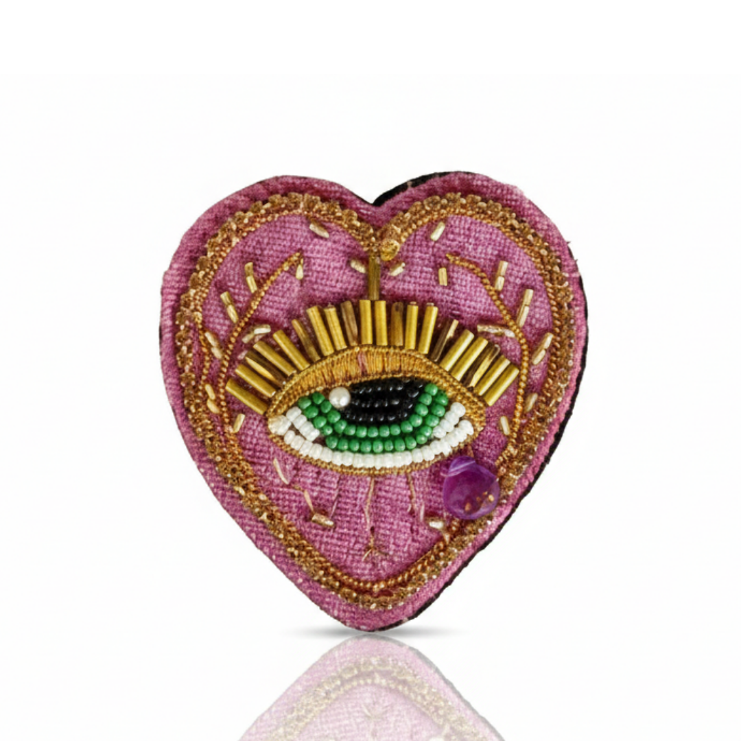 BROCHE C6 #206 PINK HEART