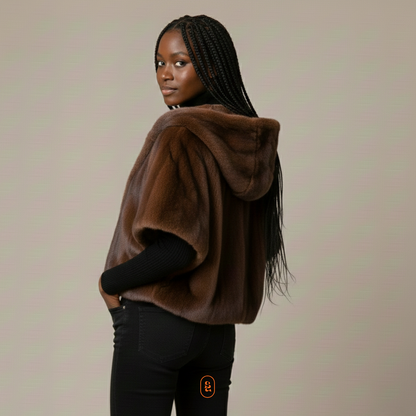 VESTE CAPE C4 #117 MARRON