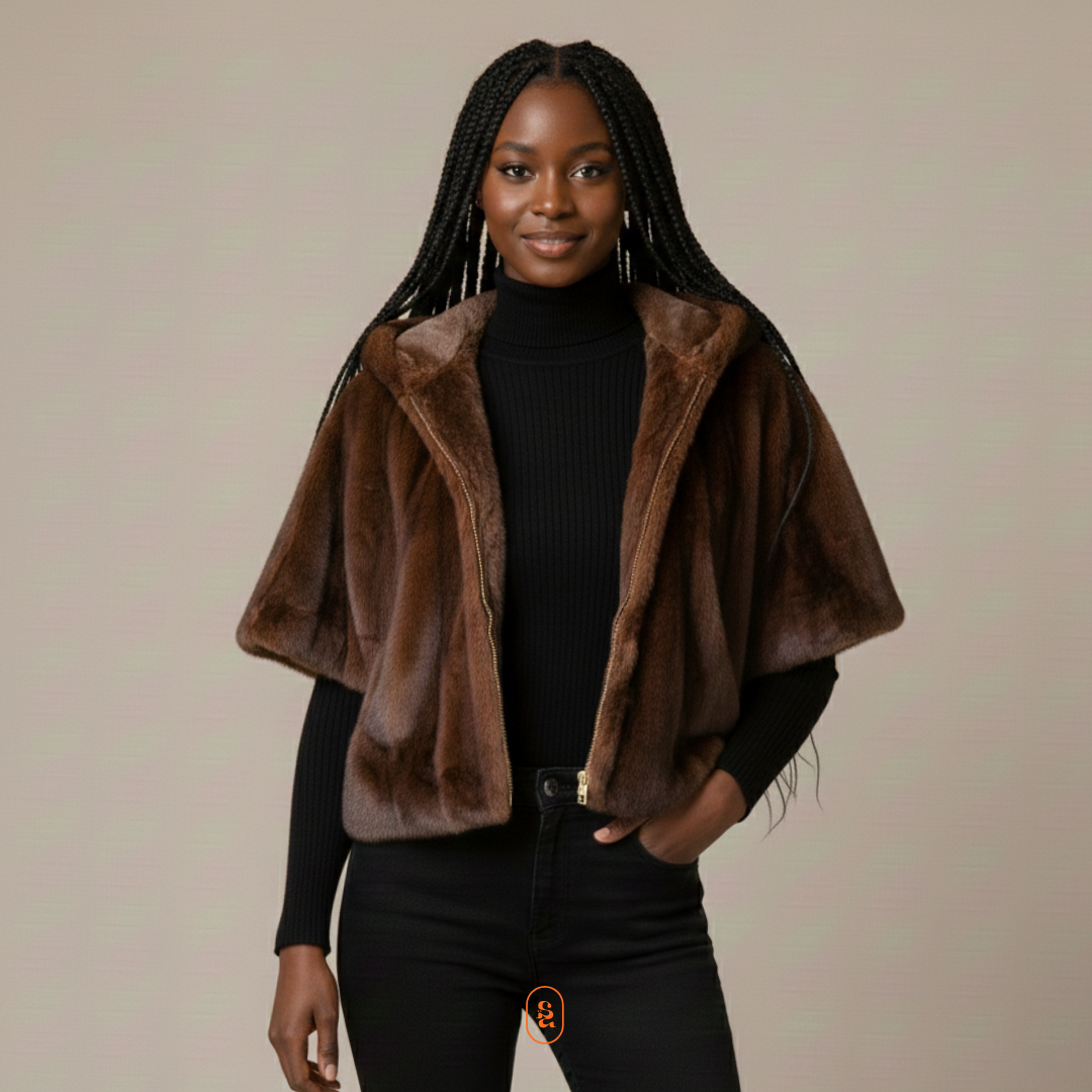 VESTE CAPE C4 #117 MARRON